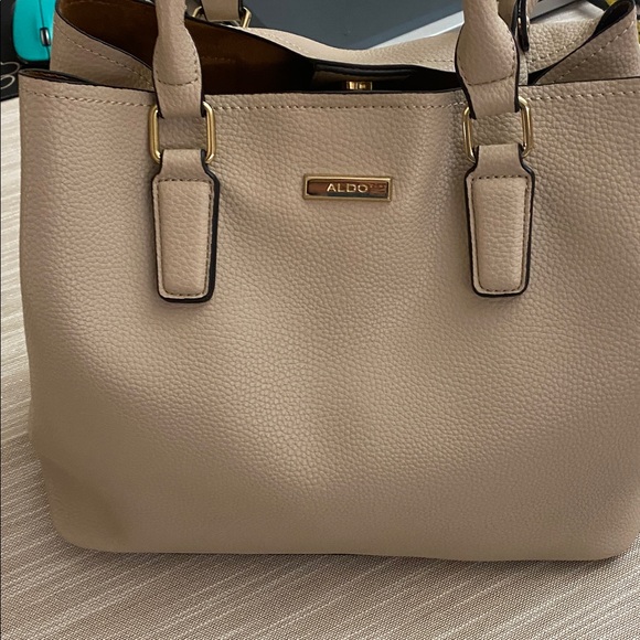 Aldo Pentir Beige Shoulder Handbag Crossover Convertible w/Matching Coin Purse - Picture 11 of 15